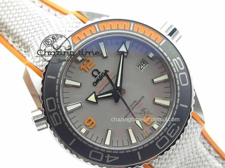 0326 Planet Ocean 2016 43.5mm SS OM 1:1 Best Edition Gray Dial On Nylon Strap A DailyWear 8166